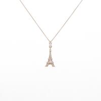 K18PG エッフェル塔 ダイヤモンドネックレス