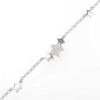 K18WG スター ダイヤモンドブレスレット