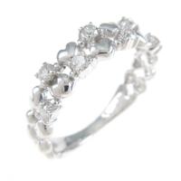 K18WG ハート ダイヤモンドリング