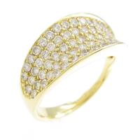 K18YG パヴェ ダイヤモンドリング