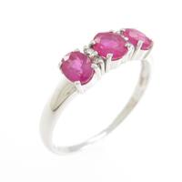 K18WG ルビーリング