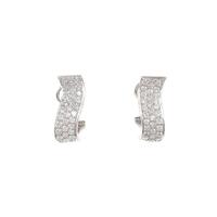 K18WG パヴェ ダイヤモンドピアス