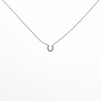 K10YG ホースシュー ダイヤモンドネックレス
