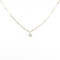 K18YG ソリティア ダイヤモンドネックレス