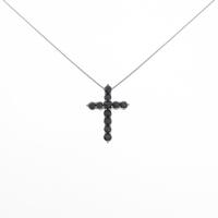 K10WG クロス ダイヤモンドネックレス