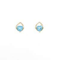 K18YG ブルートパーズピアス