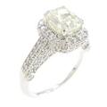 K18WG ダイヤモンドリング 2．037ct・LY・SI1・ファンシーカット