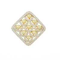 K18YG／K18WG アコヤパールブローチ