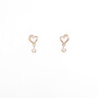 4゜C ハート ダイヤモンドピアス