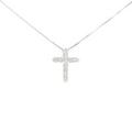 K18WG クロス ダイヤモンドネックレス