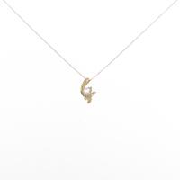 K18YG ハート ムーンストーンネックレス