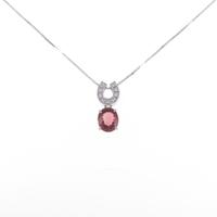 K18WG トルマリンネックレス