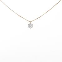 K18YG ソリティア ダイヤモンドネックレス 0．527ct・G・SI2・GOOD