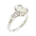 プラチナダイヤモンドリング 1．003ct・L・VVS2・ペアシェイプ
