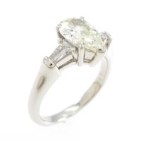 プラチナダイヤモンドリング 1．003ct・L・VVS2・ペアシェイプ