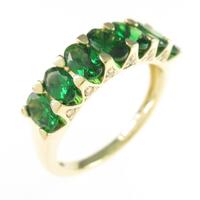 K18YG グリーンガーネットリング