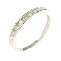 【リメイク】K18WG ハーフエタニティ ダイヤモンドリング