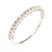 【リメイク】K18WG ハーフエタニティ ダイヤモンドリング