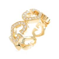 カルティエ Cハート フルダイヤ リング