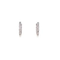 K10WG スリーストーン ダイヤモンドピアス