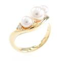 K18YG アコヤパールリング