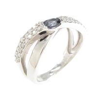 K18WG ガーネットリング