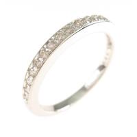 K18WG ハーフエタニティ ダイヤモンドリング