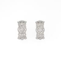 K18WG ダイヤモンドピアス