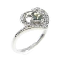 K18WG ハート アレキサンドライトリング