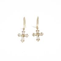 K18YG クロス ピアス