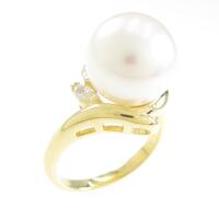 K18YG シロチョウパールリング