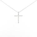 K18WG クロス ダイヤモンドネックレス