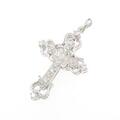K18WG クロス ダイヤモンドペンダント