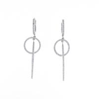 K18WG ダイヤモンドピアス