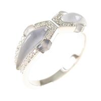 K18WG カルセドニーリング