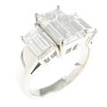 プラチナダイヤモンドリング 2．056ct・E?F・VVS2?VS1・エメラルドカット