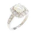 プラチナダイヤモンドリング 1．011ct・VLY・SI1・エメラルドカット