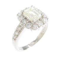 プラチナダイヤモンドリング 1．011ct・VLY・SI1・エメラルドカット