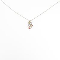 18KTYG／18KTWG／K18YG ルビーネックレス