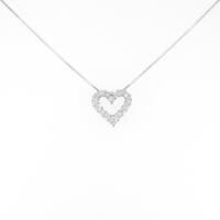 PT ハート ダイヤモンドネックレス