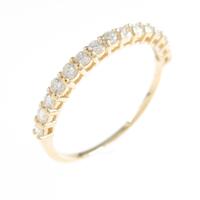 【リメイク】K18YG ハーフエタニティ ダイヤモンドリング