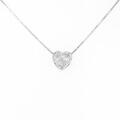 18KWG／PT ハート ダイヤモンドネックレス