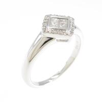 K18WG ダイヤモンドリング