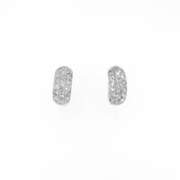 K18WG パヴェ ダイヤモンドピアス