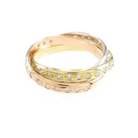 K18スリーカラー ダイヤモンドリング