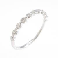 K18WG ハーフエタニティ ダイヤモンドリング