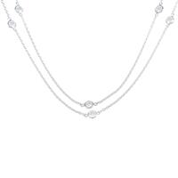 【リメイク】K18WG ダイヤモンドネックレス