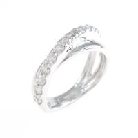 K18WG ダイヤモンドピンキーリング