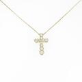 K18YG クロス ダイヤモンドネックレス