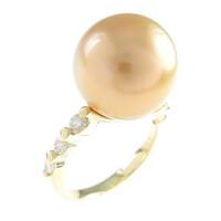 K18YG シロチョウパールリング